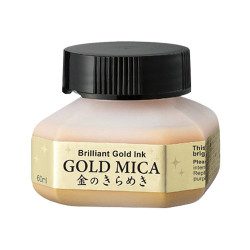 Kuretake Mica Gold ink for calligraphy 60ml - szal art - sklep plastyc