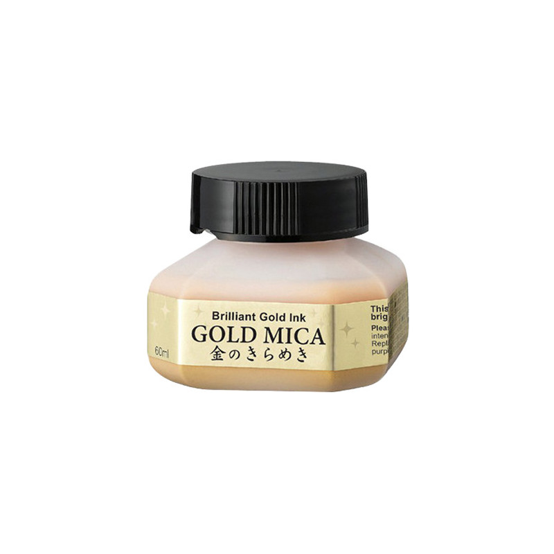 Kuretake Mica Gold ink for calligraphy 60ml - szal art - sklep plastyc