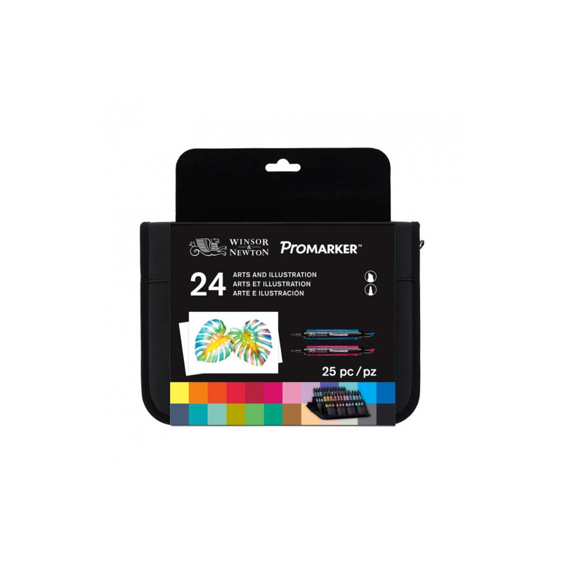 Winsor&Newton promarker arts and illustration zestaw 24 kolorów - skle