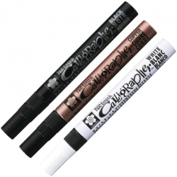 Sakura pen-touch calligrapher pisak olejny metaliczny ścięty - sklep p