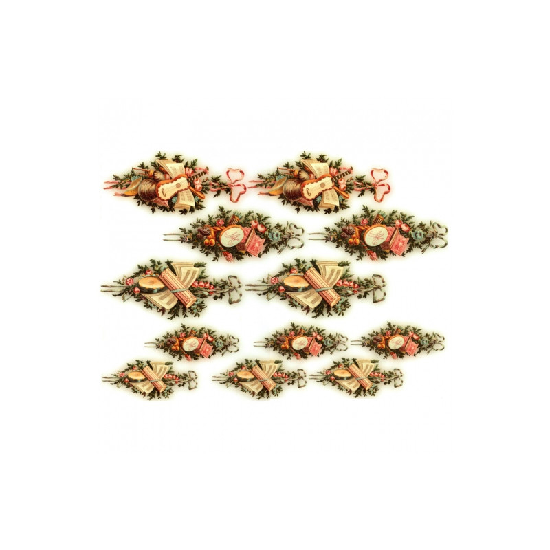 Papier do decoupage A3 ITD 018 świąteczne ozdoby - sklep plastyczny -