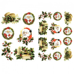 Papier do decoupage A3 ITD 311 mikołaj ostrokrzew - sklep plastyczny -