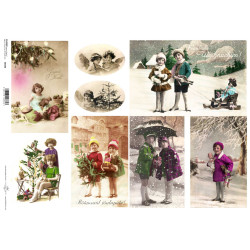 Decoupage paper A3 ITD 456 vintage christmas