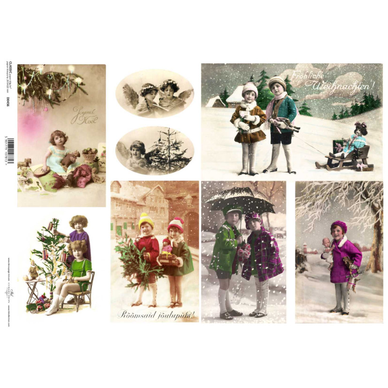 Decoupage paper A3 ITD 456 vintage christmas