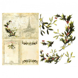 Papier do decoupage A3 ITD 321 paryż ostrokrzew - Sklep plastyczny - s