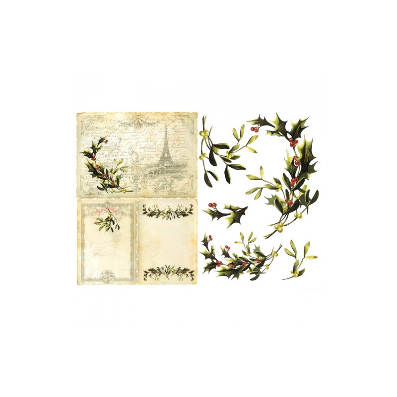 Papier do decoupage A3 ITD 321 paryż ostrokrzew - Sklep plastyczny - s