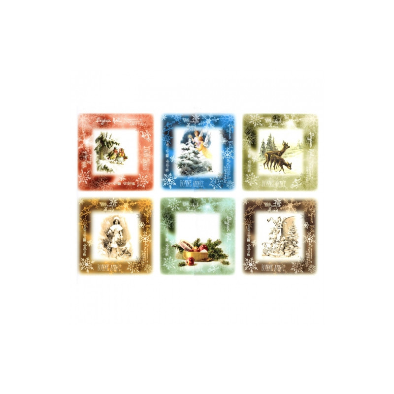 Papier do decoupage A3 ITD 345 świąteczne motywy - Sklep plastyczny -