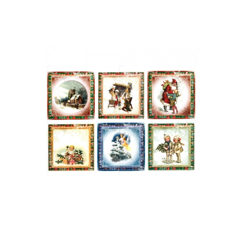 Papier do decoupage A3 ITD 344 świąteczne motywy - sklep plastyczny -