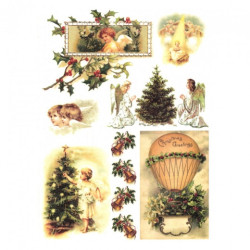 Papier ryżowy do decoupage motywy świąteczne A4 ITD R454 - Sklep plast
