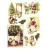 Rice decoupage paper santa claus gifts A4 ITD R456