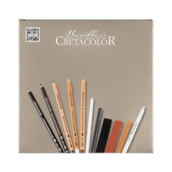 Cretacolor passion box drawing set of 25 elements