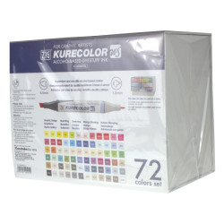 Kuretake kurecolor twin ws zestaw 72 markerów dwustronnych- sklep plas