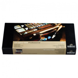 Talens rembrandt proffesional zestaw farb olejnych + akcesoria drewnia