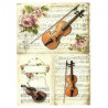 Papier ryżowy do decoupage A4 ITD R374