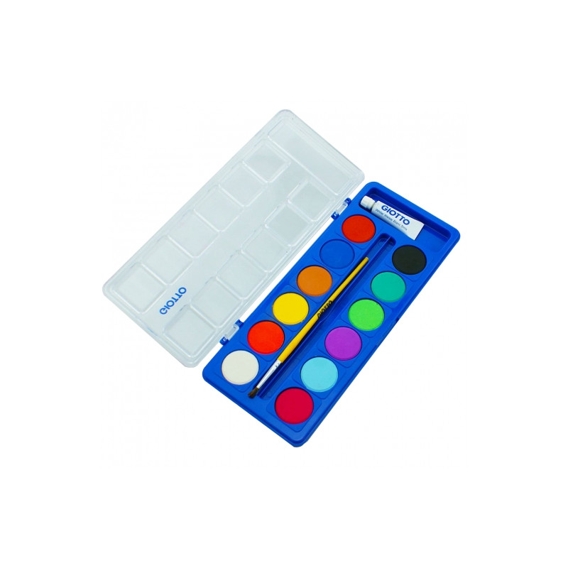 Giotto set of watercolors in a plastic package of 12 colors