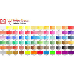 Sakura koi water colors zestaw 72 akwareli - sklep plastyczny - szał d