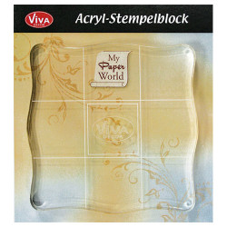 Acrylic Block, size 10x10 cm, 1pc Viva Decor - szal art - sklep plasty