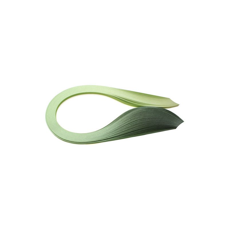 Quilling Paper shaded Green  3, 5, 10 mm