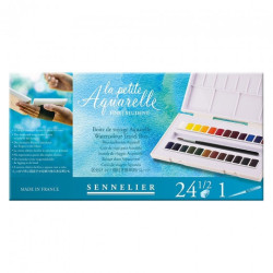 Sennelier la petite aquarelle watercolor paint 24 half cubes
