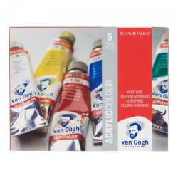 Talens van gogh zestaw farb akrylowych 5x40ml - Sklep plastyczny - sza