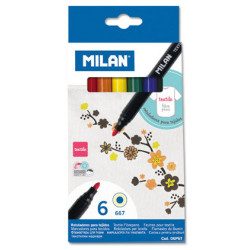 Milan Fabric pens 6psc - szal art - sklep plastyczny