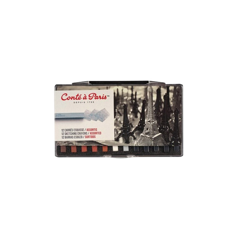 Conte a Paris Sketching Crayons zestaw 12 suchych pasteli  - Sklep pla