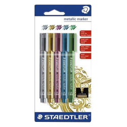 Staedtler zestaw 5 metalicznych markerów 1-2mm - Sklep plastyczny - sz