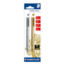 Staedtler set of 2 metallic markers 1-2mm - szal art - sklep plastyczn