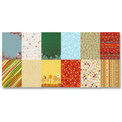 Blok z motywami folia paper A4 12 ark. Jesień - Zima - Sklep plastyczn