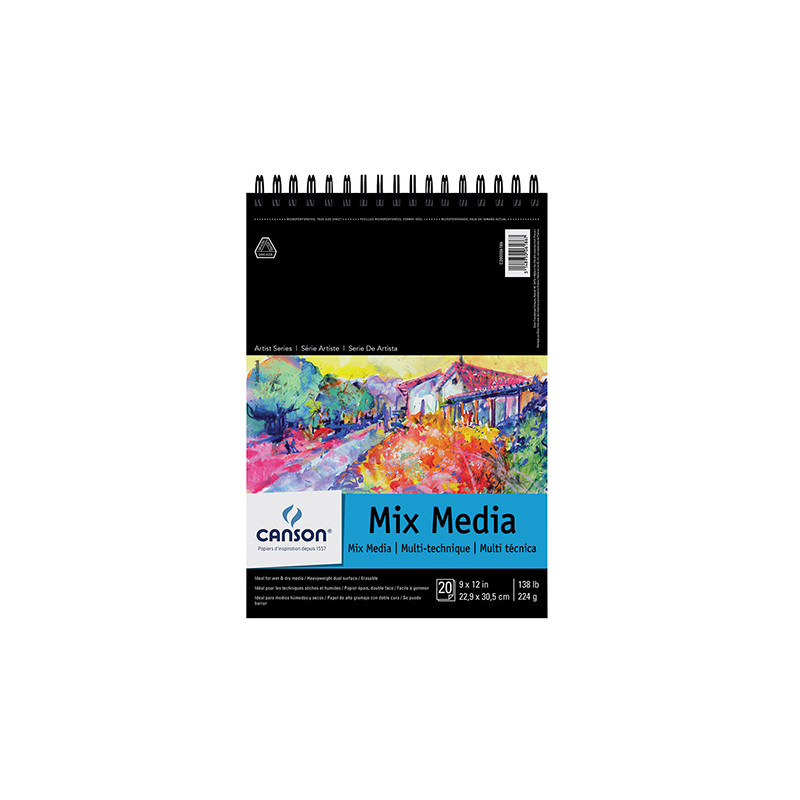 Szkicownik Canson artbook mix media 224g 40ark spirala - sklep plastyc