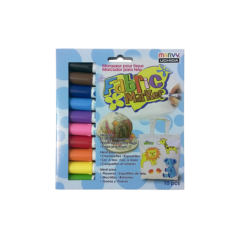 Marvy fabric marker zestaw 10 markerów do tkanin