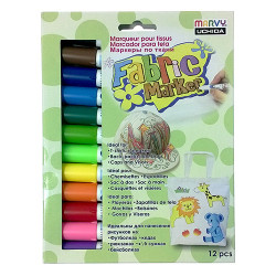 Marvy fabric marker zestaw 12 markerów do tkanin - sklep plastyczny -