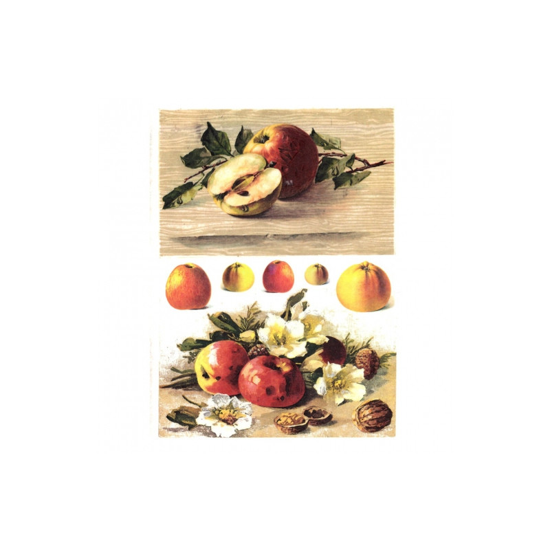 Rice decoupage paper apple fruit A4 ITD R433
