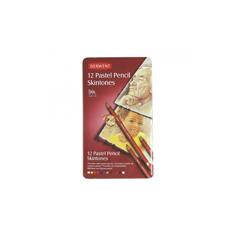 Derwent skintones zestaw pasteli w kredce 12 kolorów - Sklep plastyczn