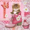 Decoupage Napkin Ambiente 22-13309035 cat in shoe - szal art - sklep p