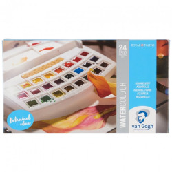 Talens Van Gogh set of 24 half-tufted watercolors in botanical plastic
