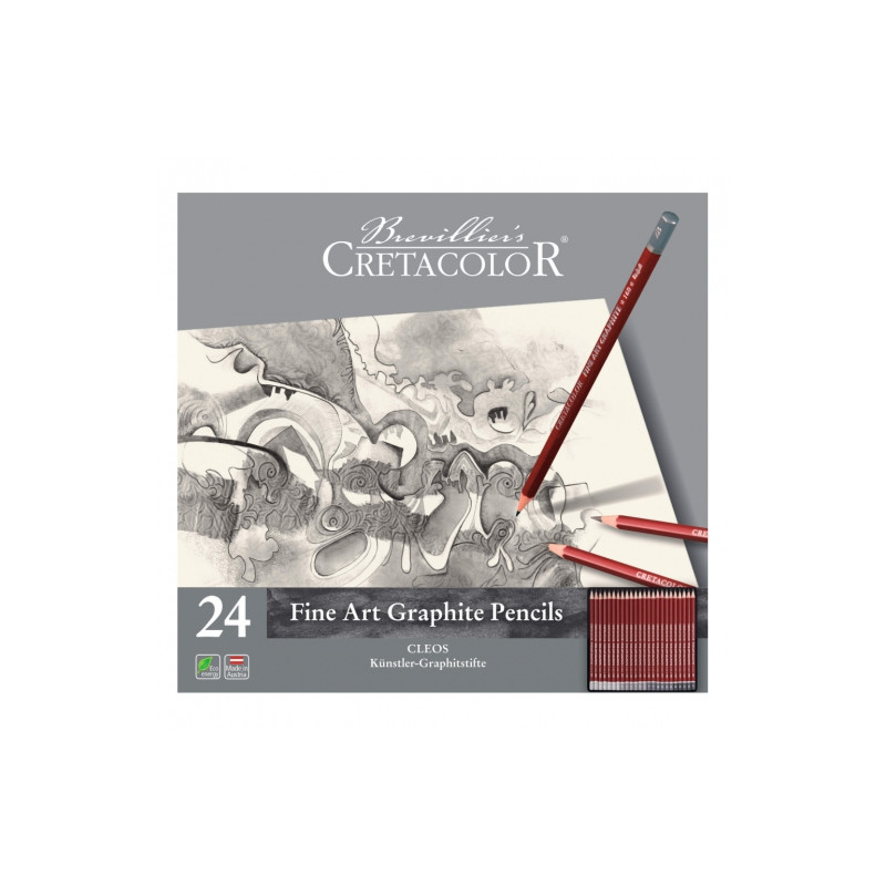 Cretacolor cleos  graphite pencils 24 pieces
