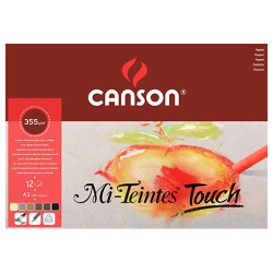 Blok Canson mi-teintes touch 355g 12ark
