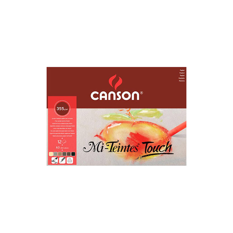 Blok Canson mi-teintes touch 355g 12ark