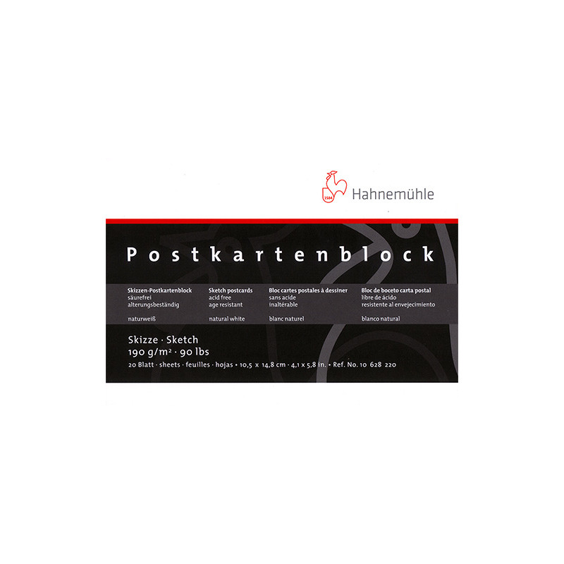 Szkicownik Hahnemuhle postkarten block A6 190g 20 akruszy