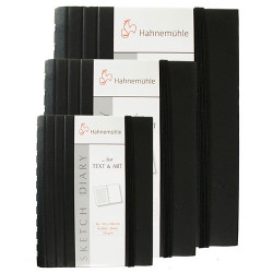 Szkicownik Hahnemuhle diary 120g 60 ark. czarny spirala gumka