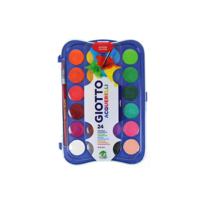 Giotto aquarelli akwarele w plastikowym opakowaniu 24 kolory