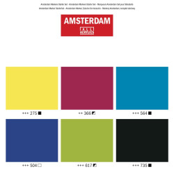 Talens amsterdam medium starter pack set of 6 acrylic pens