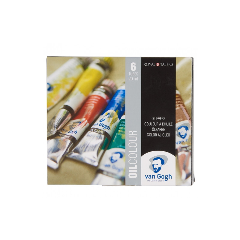 Talens van gogh farby olejne zestaw 6x20ml - sklep plastyczny - szał d