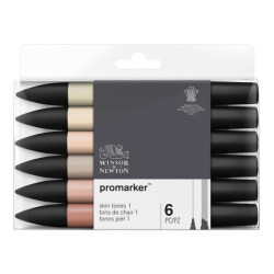 Winsor&Newton promarker skin tones 1 zestaw 6 kolorów 0290114 - Sklep