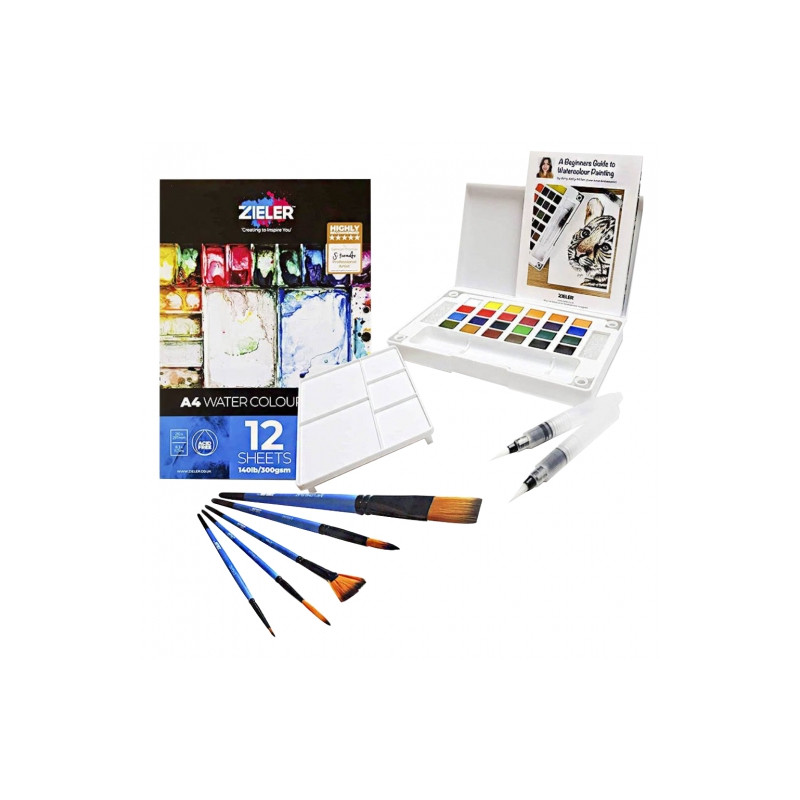 Zieler watercolor starter set paints + accessories