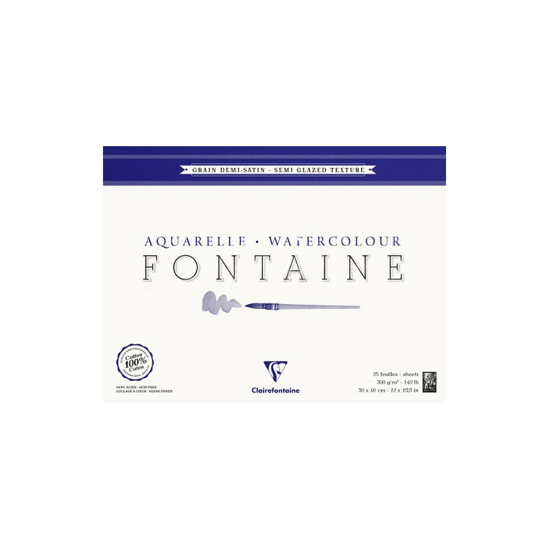 Blok Clairefontaine fontaine demi satine 300g 25ark