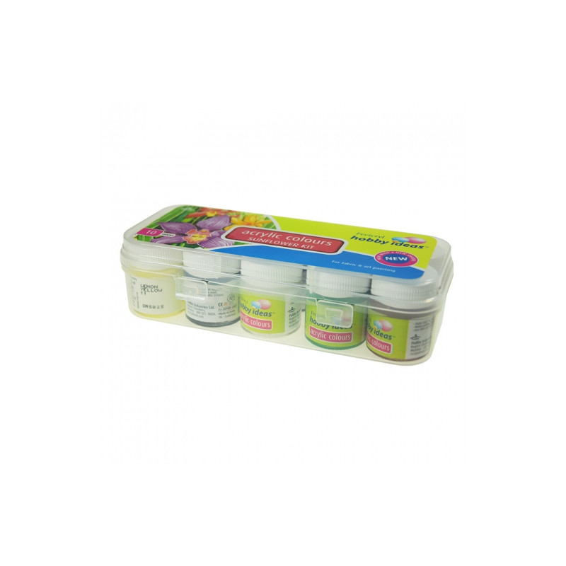 Pidilite Sunflower Kit zestaw farb akrylowych do tkanin 10x15ml - Skle