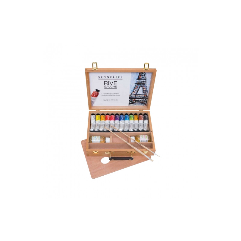 Sennelier rive gauche oil paint set 12x40ml + accessories