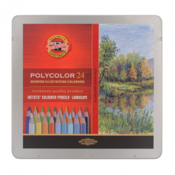 Koh-i-noor polycolor pejzażowe kredki 24 kolory metal opakowanie - skl